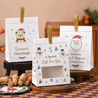Bolsa de Papel Kraft Personalizada para Empacar Snacks, Galletas, Regalos, Bolsa de Papel para Alimentos con Ventana, Impresión OEM ODM