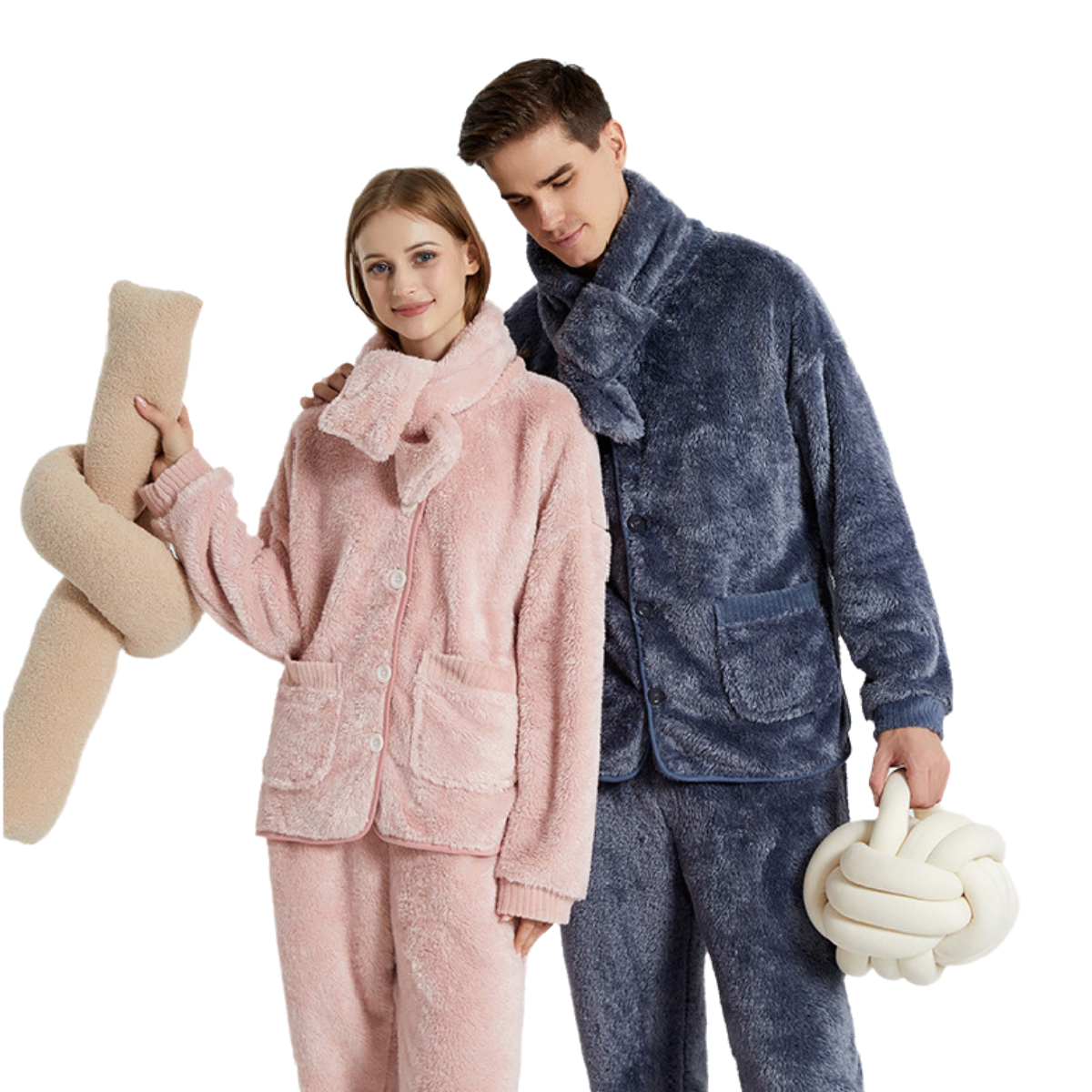 Istylish Women's Fluffy Pajama Set – 2 Piece Fleece Sleepwear, Loose Fit, Sherpa Plush Loungewear