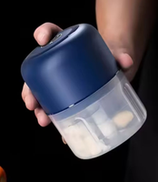 Hachoir à légumes électrique mini portable en acier inoxydable, durable, réutilisable, compatible lave-vaisselle