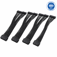 كابل توصيل SM2.54 بـ 2-6 أسلاك، نواة نحاسية، غلاف PVC، للسيارات والإضاءة LED والآلات الصناعية، بأطوال 100-300 مم، تصنيف 300 فولت