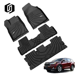 Robuste en caoutchouc Avancée matériau TPE 7D <span class=keywords><strong>voiture</strong></span> <span class=keywords><strong>tapis</strong></span> de sol 4 pièces pour TOYOTA HIGHLANDER 5 sièges version// - Product Image 2