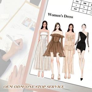 Vestido Casual de Alta Calidad de Marca OEM, Vestido Elegante de Fiesta para Mujer, Vestido de Lujo Personalizado para Mujer - Product Image 1