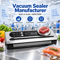 Machine de mise sous vide alimentaire automatique domestique avec balance intégrée, écran LED et coupe-sac externe