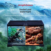 Aquarium de forêt tropicale, réservoir d'élevage écologique pour lézard, tortue, bernard-l'ermite, animal grimpant, boîte d'élevage en verre