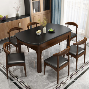 Nordic Style Solid Wood Round <b>Folding</b> <b>Dining</b> <b>Table</b> <b>Chair</b> Set For Restaurant Hot Pot Use Durable Design - Product Image 2