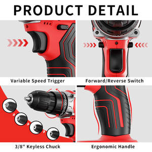 21Vコードレスドリルバッテリーコードレスドライバー電動工具スクリュードライバー機械を作る電気 - Product Image 5