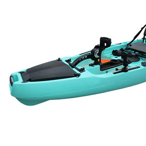 Kayak à pédales HDPE 2023 pour les eaux océaniques, la pêche, 10,5 pieds, siège unique, propulsion à pédales, roue, certifié CE, capacité de 250 kg - Product Image 3