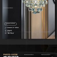 Lustre LED de luxe italien, luminaire suspendu en forme de boule de cristal pour chambre à coucher, salon, lustres décoratifs de haut niveau