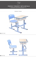 Chaise d'école moderne à hauteur réglable, structure en plastique et métal, pour les élèves du lycée et des universités, mobilier de classe