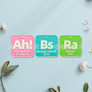 <b>Periodic</b> Science Creative Metal Brooches 3x3cm Alloy Pin For <b>Bags</b> Clothing Fashion Accessory - Product Image 3
