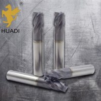 Fraise à queue CNC en carbure super dur HRC55-65 à 4 dents, nano-revêtement, D0.5-D12 pour acier inoxydable et alliages, avec support OEM/ODM