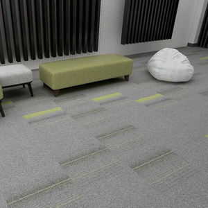 Azulejo de alfombra de oficina personalizado 50*50 alfombra tela de nailon ignífuga antiestático resistente a las manchas entrelazado suave piso alfombra azulejos - Product Image 3