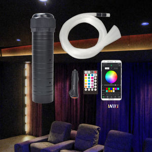 Kit de <span class=keywords><strong>Ciel</strong></span> Étoilé en Fibre Optique 6W RGBW Scintillant, 500pcs 0.75mm 3 Mètres, Plafonnier LED avec Effet Musical, PMMA - Product Image 2