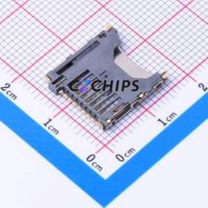 MR-1206-P8 SD Card / Memory Card Connector SMD Connector Self-Return Type MicroSD Card (TF Card) Card Holder 1.8mm - Product Image 2