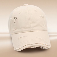 Gorra de Béisbol de 6 Paneles Personalizable con Logotipo, 100% Algodón, Estilo Desgastado, Unisex, Ideal para el Verano, Versátil, Corona Suave y Curvada