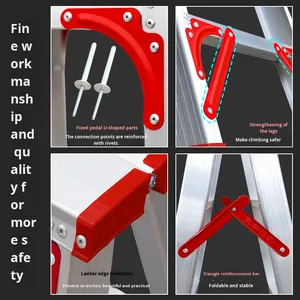 Đa chức năng một khung hợp kim nhôm gấp thang Kính thiên văn dày hai mặt cầu thang kỹ thuật bên ngoài ngoài trời - Product Image 2