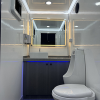 WC mobile de 280 cm pour extérieur, cabine de toilettes graphique, salle de bain portable, remorque WC