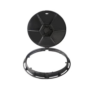 Tapa de <span class=keywords><strong>Alcantarilla</strong></span> Redonda de Hierro Negro Duradera de Tamaño Personalizado, Marca Jingdong, Fabricada en China, Venta Caliente, En124 D400 - Product Image 1