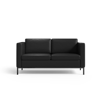 Canapé de bureau modulaire de luxe en cuir PU, mousse haute densité, pieds en acier inoxydable pour écoles, hôpitaux, halls d'accueil
