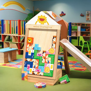 Set <span class=keywords><strong>di</strong></span> Puzzle in legno 3D blocchi russi impilamento blocchi MDF <span class=keywords><strong>giochi</strong></span> educativi per bambini <span class=keywords><strong>di</strong></span> età compresa tra 2 e 4 anni - Product Image 3