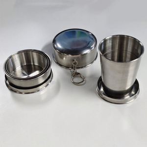 Eco-Friendly Stainless Steel Folding Drinking <b>Cups</b> Different Capacity <b>Camping</b> Collapsible <b>Cups</b> for Outdoor Travel - Product Image 4