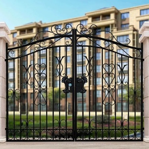 Clôture de jardin décorative assemblée royale de luxe, portes en aluminium pour décorations pour la maison - Product Image 6