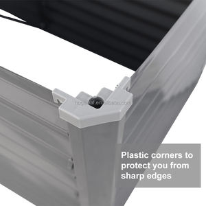 Grand bac à légumes rectangulaire profond pour racines, facile à assembler, en acier galvanisé, pour l'extérieur, pour fleurs - Product Image 6