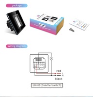 Interruptor Dimmer Inteligente Lanbon de Estilo Lujoso para Automatización del Hogar, Compatible con Wifi y Zigbee, Funciona con Alexa y Control por Voz de Google