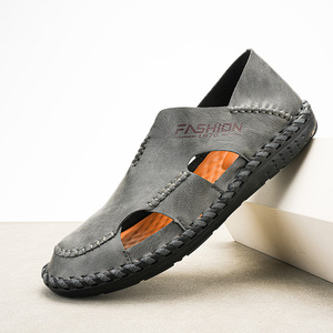 Scarpe da spiaggia nuovi sandali estivi da uomo traspiranti Casual Slip-On da uomo di grandi dimensioni Slip-On pigri - Product Image 4