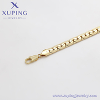 X000880203 Collier à chaîne en lingot de serpent en cuivre plaqué or 14 carats à la mode Xuping