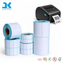Étiquettes thermiques directes en gros, autocollantes, imperméables, vierges, en papier, 58x40mm, pour étiquettes de prix de supermarché et d'épicerie