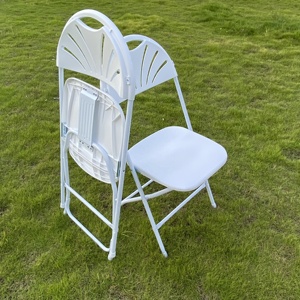 <span class=keywords><strong>Sedie</strong></span> Pieghevoli <span class=keywords><strong>in</strong></span> <span class=keywords><strong>Metallo</strong></span> e Plastica con Schienale a Ventaglio, Moderne, Comode, Portatili, Colorate, <span class=keywords><strong>per</strong></span> Giardino, Esterni, Magazzini, Eventi e Matrimoni - Product Image 2
