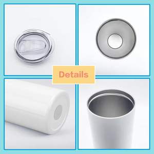 Paquete de 25 vasos de sublimación que brillan en la oscuridad de 20 oz de acero inoxidable de doble vacío de metal con tapas pajitas para uso diario - Product Image 3