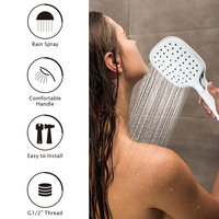 Kit de colonne de douche réglable en acier inoxydable pour salle de bain avec pommeaux de douche