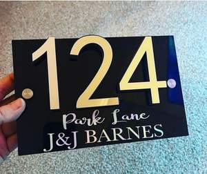 Signe de numéros de maison moderne <span class=keywords><strong>Plaque</strong></span> d'adresse Acrylique Logo Signe Argent <span class=keywords><strong>Miroir</strong></span> <span class=keywords><strong>Plaque</strong></span> murale Plaques d'immatriculation de porte Plaques d'adresse - Product Image 3