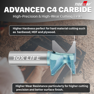 Tideway <span class=keywords><strong>Router</strong></span> ARC góc bit công cụ cho cắt moldings gỗ Board khía Cutter gấp uốn phay Cutter - Product Image 5
