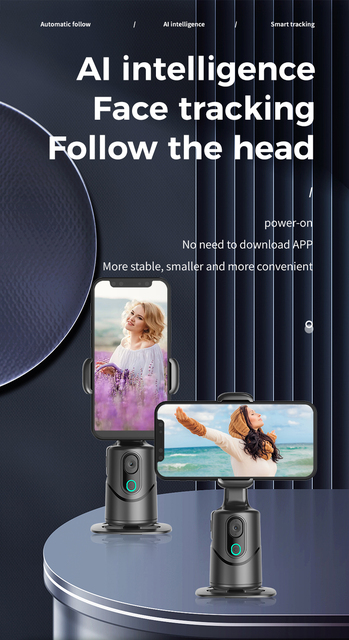 Factory Wholesale Price 360-degree Auto Rotation Smart Gimbal Face Tracking Gimbal Smartphone Gimbal Stabilizer