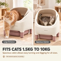 Bac à litière pour chat de forme ronde, esthétique, meubles pour chats, service OEM, directement de l'usine