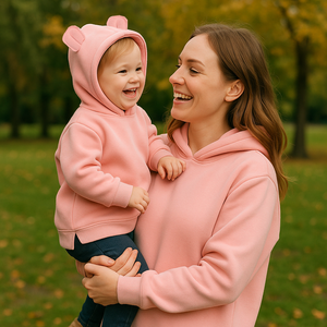 Felpe con Cappuccio Personalizzate per Bambini, Ragazzi e Ragazze, in Cotone, Pullover in Pile, Outfit Coordinati Mamma e Figlio/a, Abbigliamento Invernale per Donne - Product Image 1