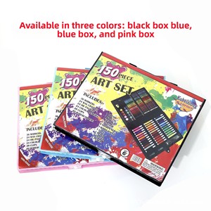 Set di <span class=keywords><strong>208</strong></span> Pennarelli Acquerellabili, 150 Pennelli, Regalo per la Festa dei Bambini, Cancelleria per Pittura, Penne Colorate, Pennarelli all'Ingrosso - Product Image 3