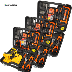 Kit combinado de taladro eléctrico inalámbrico <span class=keywords><strong>Craftsman</strong></span> Mechanic, nuevo Kit de herramientas multifuncionales para el hogar, juego de herramientas de carpintería de grado DIY, batería - Product Image 1