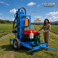 Foreuse de puits d'eau petite et portable diesel 25/50HP personnalisable à haut rendement pour irrigation agricole