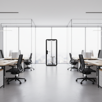UNIBOOTH Cabines d'intimité insonorisées mobiles et durables en profilés d'aluminium de précision, design moderne, module rapide, pour salon extérieur et hôtel