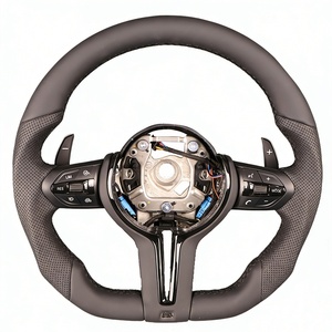 Volante de Cuero Personalizado en Azul, Rojo Rosa y Negro para <span class=keywords><strong>BMW</strong></span> F30 F32 F10 E90 E60 <span class=keywords><strong>M5</strong></span> F80 F82 E91 E92 X5 X6 M3 <span class=keywords><strong>M5</strong></span> - Product Image 4