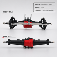 Nouveaux essieux complets avant et arrière en aluminium améliorés pour Crawler RC 1/18, supports d'essieux en laiton, adaptés aux accessoires de rechange pour voitures RC