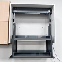 VBOSR Metall-Elektro-Glas-Vorratsschrank-Organizer, Aluminium-Aufzugskorb für Küchenschränke