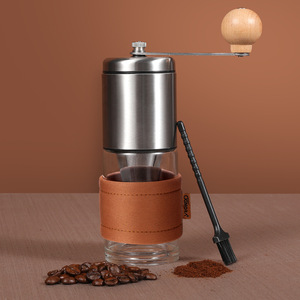 Machine à café portable 3-en-1 <span class=keywords><strong>avec</strong></span> moulin à grains intégré, corps en acier inoxydable S304 <span class=keywords><strong>lavable</strong></span> et <span class=keywords><strong>filtre</strong></span> de brassage manuel - Product Image 1