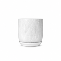 Vase en céramique blanc brillant, vase à fleurs minimaliste pour la décoration de table moderne, ornement de salon, pots à fleurs