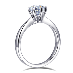 Messi de MSR- 533 de plata 925 blanco redondo de las mujeres anillo de CZ - Product Image 3