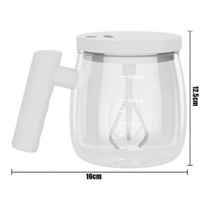 Tasse en verre à agitation automatique personnalisée, tasse à café en verre portable avec logo personnalisé - Product Image 3